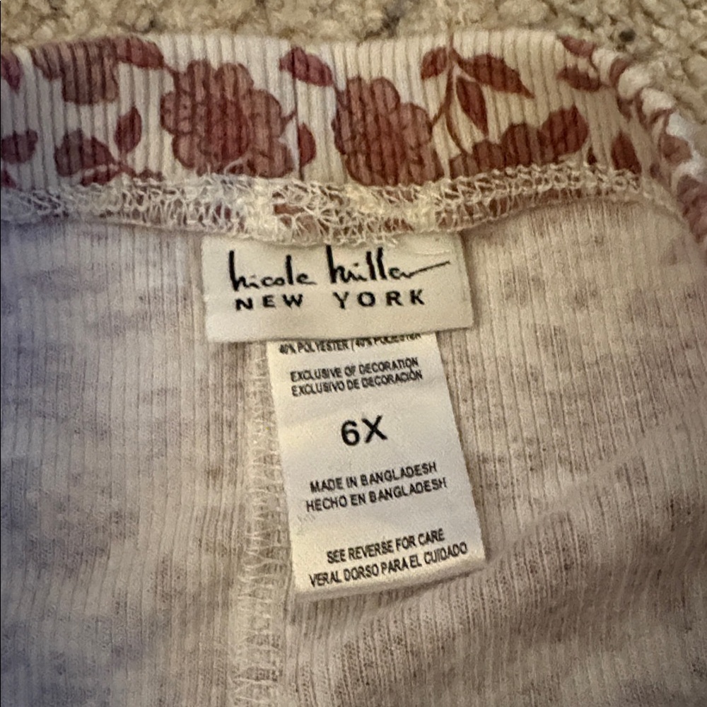Nicole Miller glittery Sweater and Floral Leggings Set - Picture 8 of 10